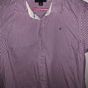 Button down short sleeve tommy hilfiger shirt